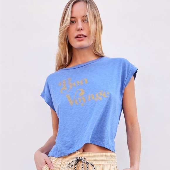 Sundry Blue 'Bon Voyage' Tee - Picture 1 of 8